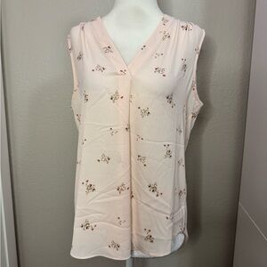 Vince Camuto Blush Floral Sleeveless Blouse